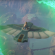 Link flies on an aircraft surrounded by magic in The Legend of Zelda: Tears of the Kingdom, formerly known as Breath of the Wild 2, or BOTW 2, for the Nintendo Switch.